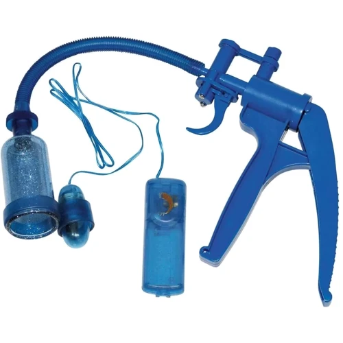 Помпа вакуумна жіноча з вібрацією You2Toys Blue Vibrating Clit Sucker