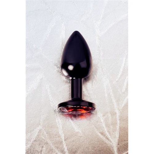Анальная пробка с кристаллом Toyfa Metal Black anal plug ruby gem: Тип Анальные пробки
