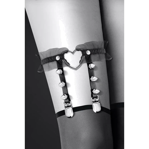 Гартер Bijoux Pour Toi - WITH HEART AND SPIKES Black: Вид Гартери