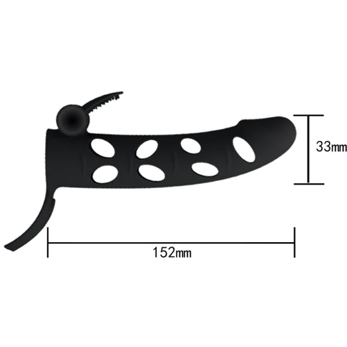 Насадка на член LYBAILE Pretty Love Penis Sleeve With Ball Strap 5.98" Black: Назначение Для увеличения