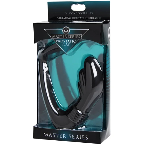 Вибростимулятор простаты с эрекционным кольцом Prostatic Play Cock Ring Vibrating Prostate (черный): Наличие вибрации Есть