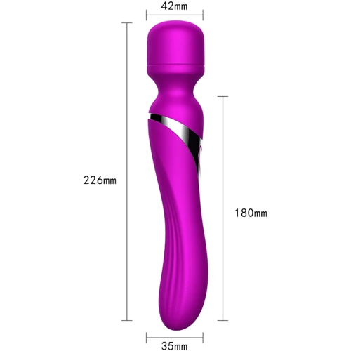 Универсальный вибромассажер Foxshow Silicone Dual Massager Purple фото 8