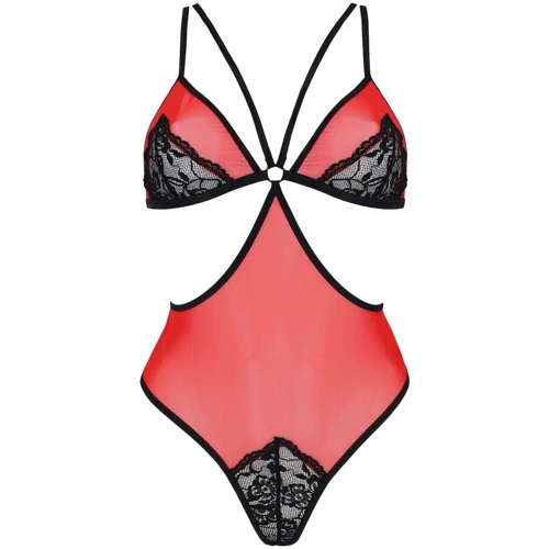 Полупрозрачное боди с кружевом Passion PEONIA BODY Red L/XL: Для кого Для женщин