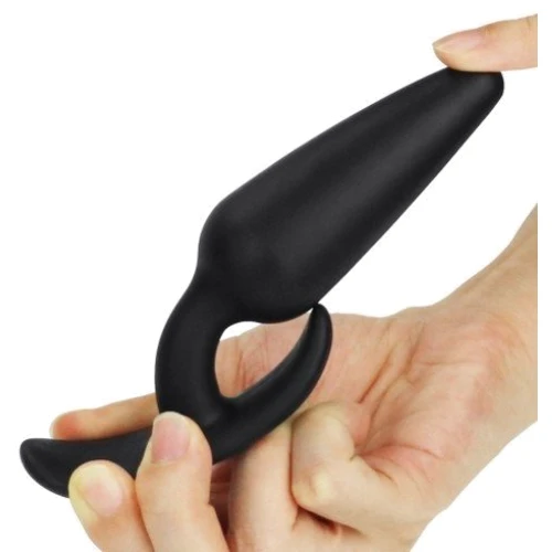 Анальна пробка LoveToy Lure Me Butt Plug Slim L Black: Материал Силикон