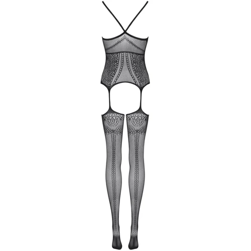 Комбінезон-сітка Obsessive F225 (Чорний, S / M / L) фото 4