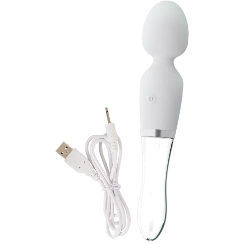 Универсальный вибромассажер Liaison Wand LED Vibrator: Тип и форма Двухсторонние, Вибратор-микрофон