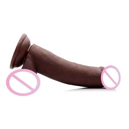 8 Inch Ultra Real Dual Layer Suction Cup Dildo - Medium Skin Tone - фаллоимитатор 18x5 см, коричневый: Тип Реалистичные