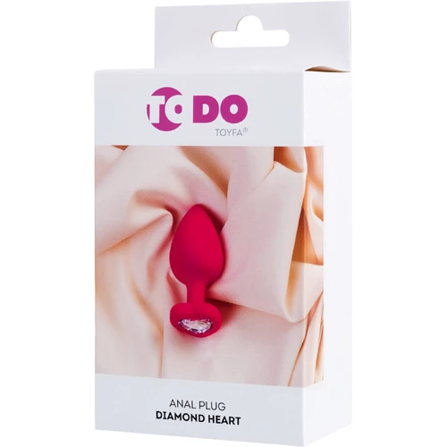 Анальная пробка с кристаллом ToDo Anal Plug Diamond Heart, L: Для кого Унисекс