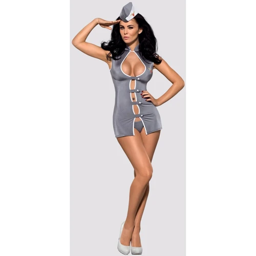 Костюм стюардеси Obsessive Stewardess grey S/M: Вид Костюмы