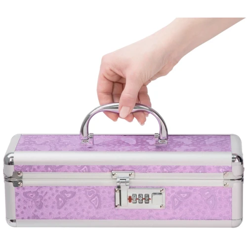 Кейс для зберігання секс-іграшок Powerbullet - Lockable Vibrator Case Purple з кодовим замком фото 3