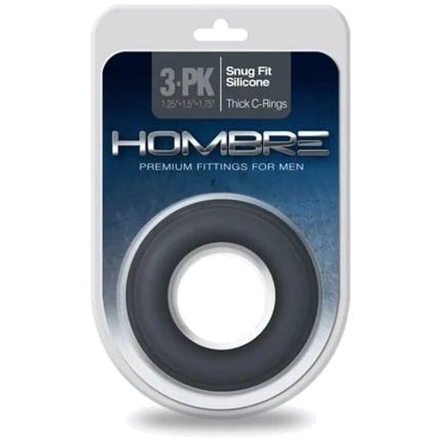 Набор эрекционных колец Topco Sales Hombre Snug Fit Silicone Thick C-Rings, 3 шт: Производитель Topco Sales