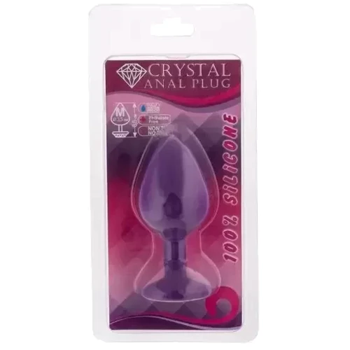 Силиконовая анальная пробка с кристаллом Purple Silicone Topaz ( размер M ): Для кого Унисекс