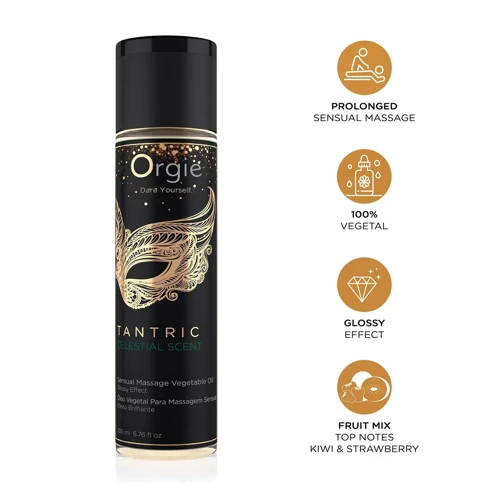 Масажна олія Orgie – Tantric Celestial Scent (200 мл), для тантричного масажу, зволоження: Ефект Увлажняющий, Расслабляющий