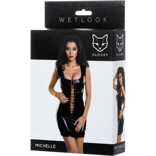 Платье Glossy Wetlook Michelle Вlack, S: Страна-производитель товара Китай