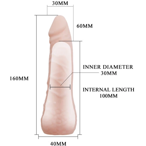 Насадка на пенис LYBAILE Sex Toys Big Man 6" Flesh: Для кого Для мужчин