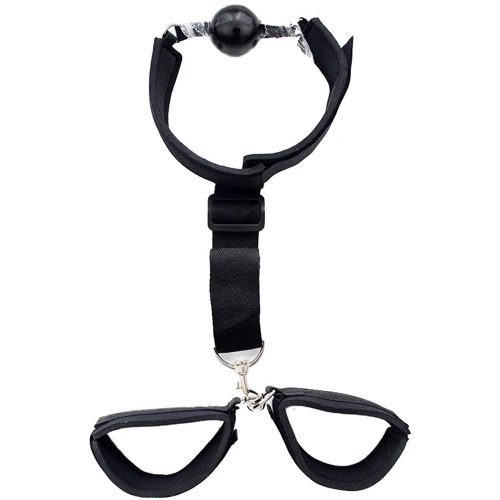 Наручные ремни с кляпом NDS 6602 Black (22183)