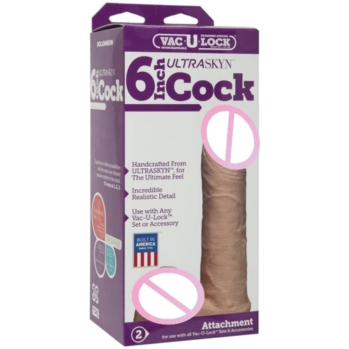 Фаллоимитатор Doc Johnson Vac-U-Lock - 6 Inch Ultraskyn Cock White: Назначение Вагинальные