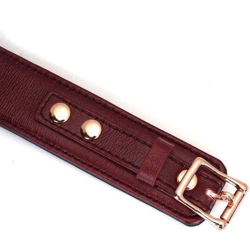 Ошейник с поводком Liebe Seele Wine Red Curved Collar фото 6