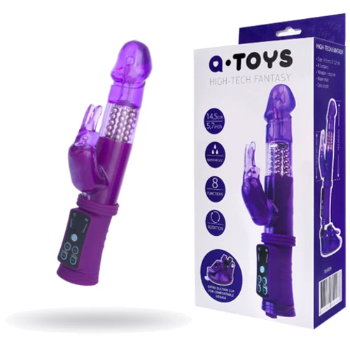 Вибратор с клиторальным стимулятором A-Toys High-Tech Fantasy: Диаметр, см 3.2