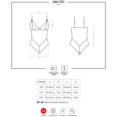 Боді Obsessive 846-TED-1, L / XL фото 3
