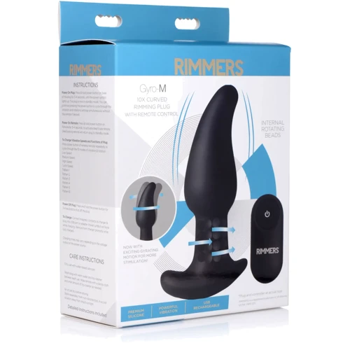 Анальний корок з вібрацією Rimmers Gyro-M Rimming Plug (чорний): Матеріал Силикон