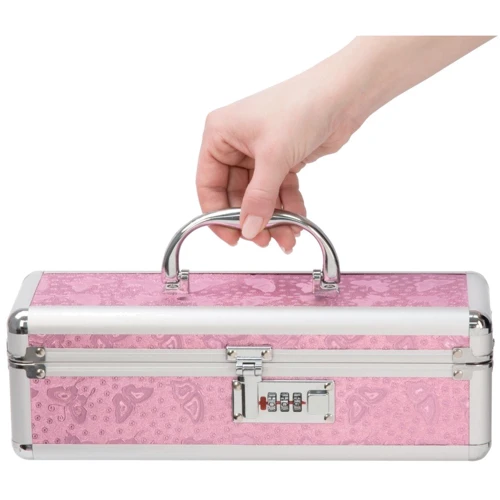 Кейс для зберігання секс-іграшок Powerbullet - Lockable Vibrator Case Pink з кодовим замком фото 3