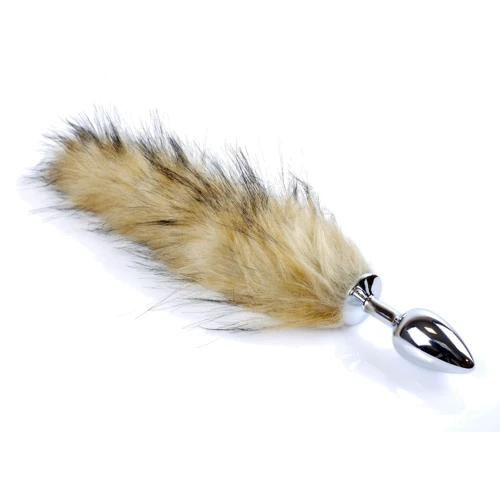 Анальная пробка с коричневым хвостиком Boss Series Fox Tail XL: Наличие вибрации Нет