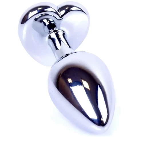 Анальная пробка Boss Series - Jewellery Silver Heart PLUG Black S (BS6400047): Особенности С кристаллами