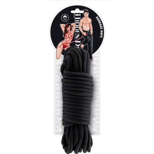 Hidden Desire Bondage Rope 10 meter - мотузка для зв'язування, 10 м, чорний: Колір чорний