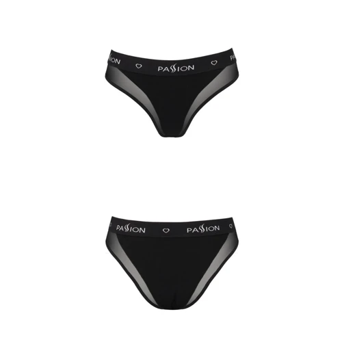 Трусики с прозрачной вставкой Passion PS002 PANTIES black, size XL: Материал Хлопок