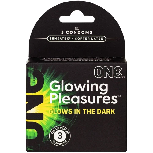 Презервативи ONE Glowing Pleasures, 3 шт