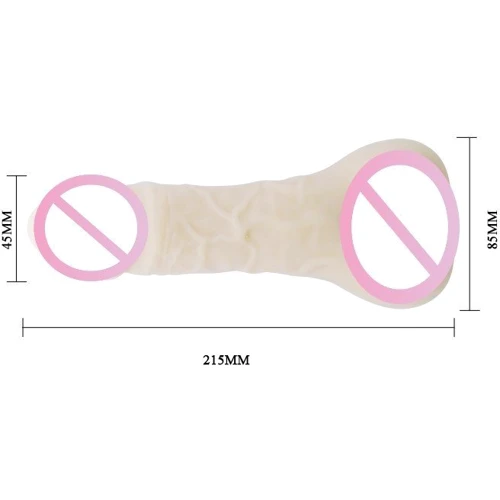 Насадка-мастурбатор LYBAILE Bigger Man Penis Sleeve 8.5": Материал TPR (термопластичная резина)