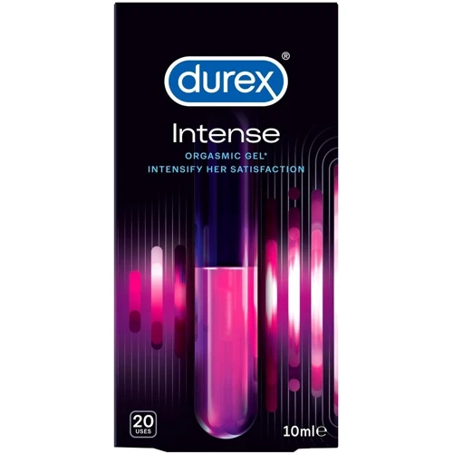 Акційний набір для закоханих Durex Презервативи латексні зі змазкою Intense Orgasmic № 12 + Інтимний гель-змазка, INTENSE ORGASMIC 10 ml: Тип Вагінальні