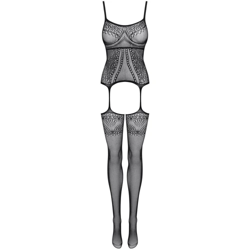 Комбінезон-сітка Obsessive F225 (Чорний, S / M / L) фото 3