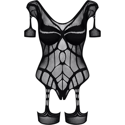 Бодістокінг Obsessive Bodystocking G334 black S/M/L: Візерунок Однотонный