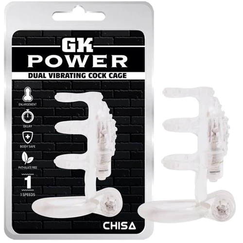 Насадка на пеніс із вібрацією CHISA GK Power Dual Vibrating Cock Cage