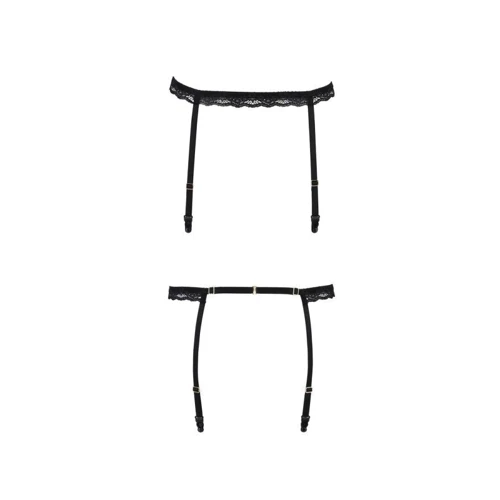 Пояс-стрепи для панчох Passion Exclusive SHELLY GARTER BELT black XXL/XXXL