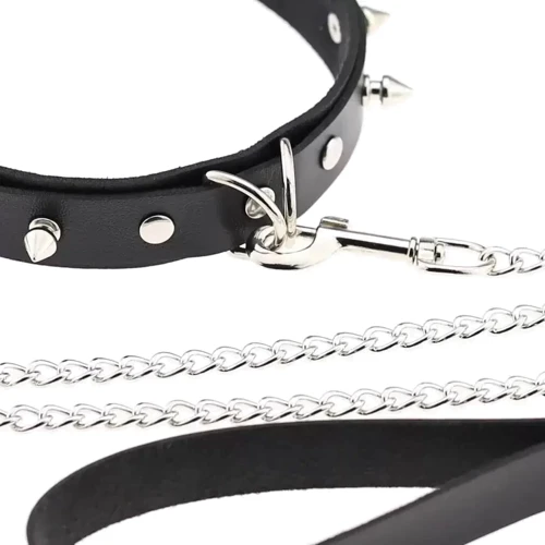 Поводок PU Leather Leash Black, SKN-AS24 BLACK: Цвет черный