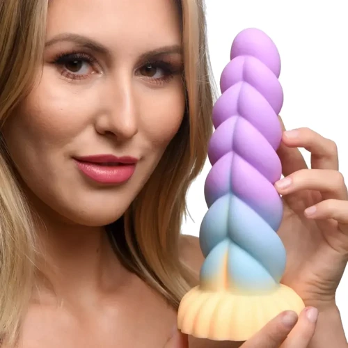 Фантазийный фаллоимитатор в форме рога Единорога Creature Cocks Mystique Silicone Unicorn Dildo фото 7