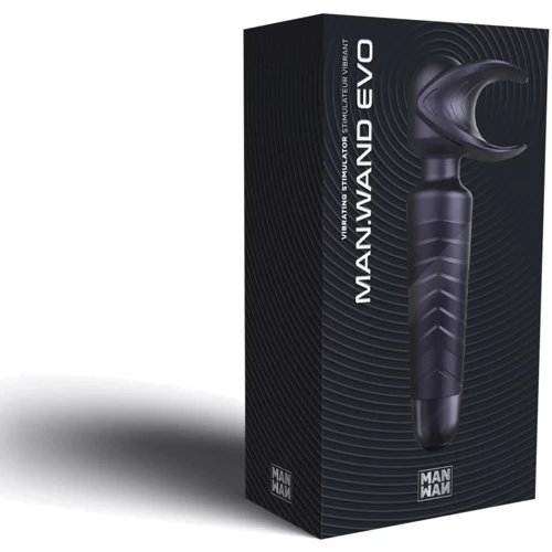 Вібромасажер-мастурбатор Manwan MAN.WAND EVO Black Plum (відмінно для пар, вібромінет): Тип і форма Вибромассажер