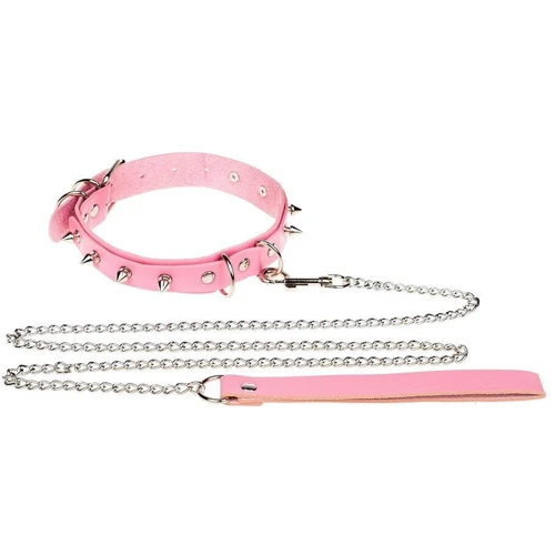 Нашийник з повідцем SKN-AS23 Pink