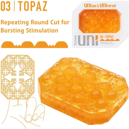 Стимулятор для эрогенных зон Tenga UNI Topaz: Материал TPE (термопластичный эластомер)