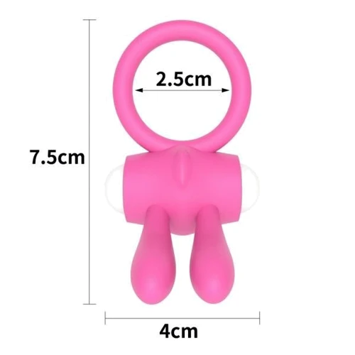 Эрекционное виброкольцо LoveToy Power Clit Cockring, Pink: Цвет розовый