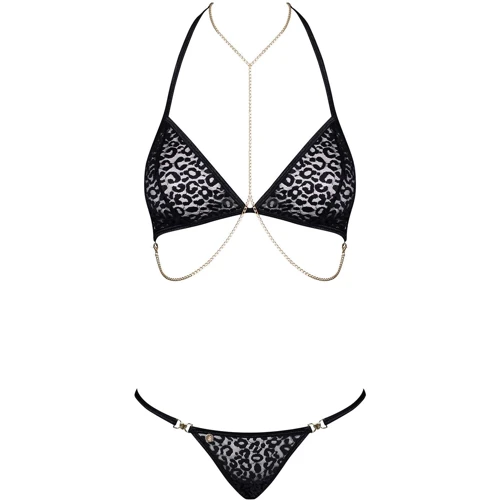 Комплект белья Obsessive Pantheria black S/M: Материал Полиамид