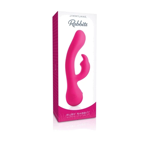 Jimmy Jane Ruby Rabbit Vibrator - вибратор-кролик, 11.4x4 см: Тип управления Кнопочное