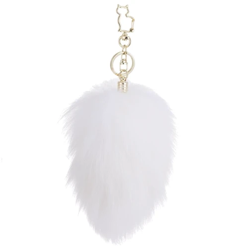 Анальная пробка Кроличий хвост LOCKINK Sevanda White Bunny-Tail Anal Pear-shape Plug: Материал Медицинский металл