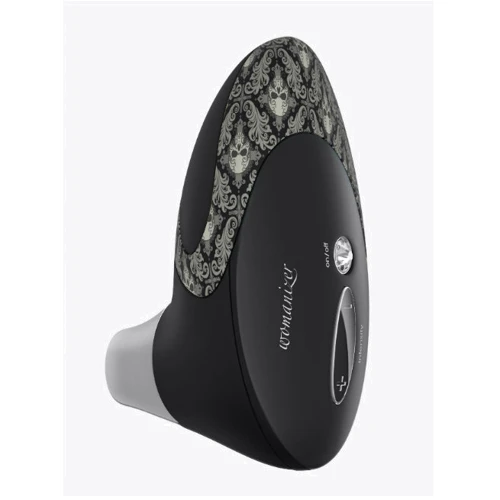 Womanizer W500 - вакуумный стимулятор клитора с кристаллом Swarovski, черный с узором