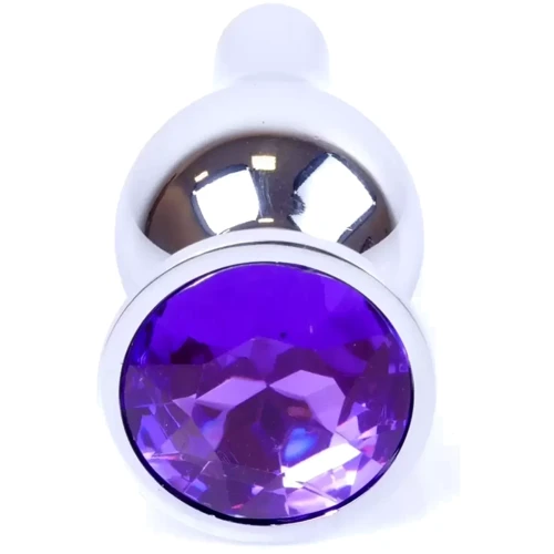 Анальная пробка с кристаллом BOSS of TOYS Boss Series - Jewellery Silver BUTT PLUG Purple, BS6400079 фото 6