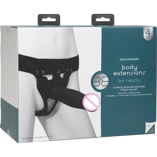 Набор для страпона Doc Johnson Body Extensions - BE Ready - Black: Для кого Унисекс