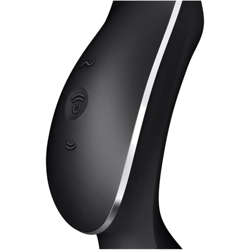 Вакуумный стимулятор с вибрацией Satisfyer Curvy Trinity 2 Black: Назначение Вакуумные